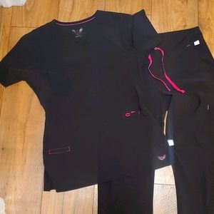Women's black scrubs
